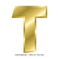 T Gold Letter