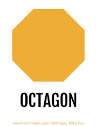 Shapes Flash Card Octagon
