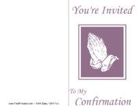 Prayer Confirmation Invitation