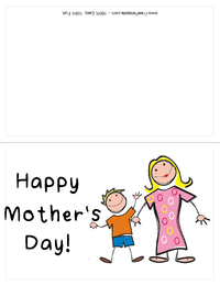 Mom Son Mothers Day Card