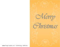 Gold Poinsettia Christmas Card
