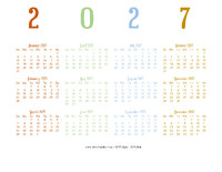 2027 Calendar Big