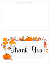 Autumn Thank You Card