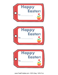 Easter Flower Gift Tag