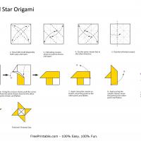 4-Pointed Star Origami
