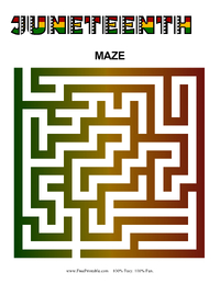 Juneteenth Maze Easy