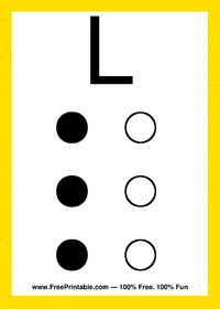 Braille Flash Card L