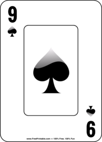 Nine of Spades Playing Card