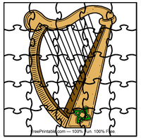 Celtic Harp Irish Puzzle