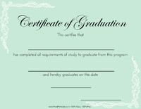 Green Certificate of Graduation
