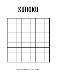 Blank 9x9 Sudoku
