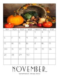 November 2022 Picture Calendar