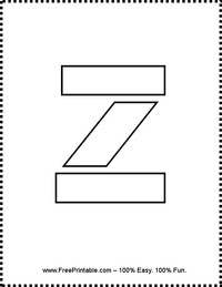 Lowercase Z Stencil