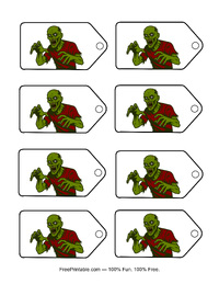 Halloween Gift Tag Zombie