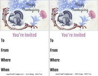 Vintage Turkey Flower Invitation