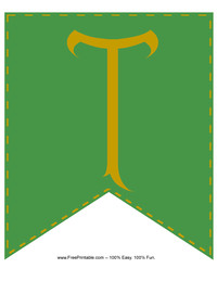 Celtic Banner Letter T