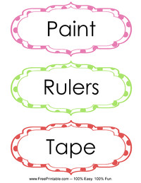 Classroom Labels Paint