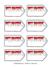 Halloween Gift Tags Happy Halloween