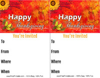 Thanksgiving Sunflowers Invitation