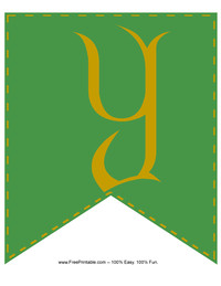 Celtic Banner Letter Y