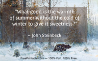 Winter Quotation Steinbeck