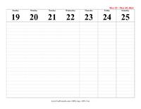 2024 Calendar Week 21