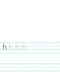 H Letter Penmanship Lower Case