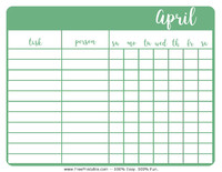 April To Do List