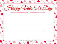 Heart Valentine Certificate