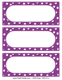 Polka Dot Labels Purple