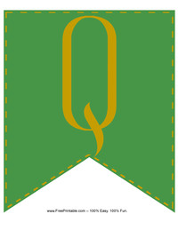 Celtic Banner Letter Q