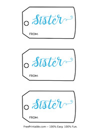 Sister Gift Tag