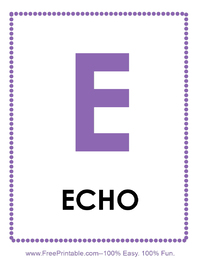 Phonetic Alphabet E