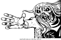 Ghoul Coloring Page