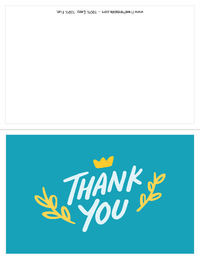 Crown Thank You Card