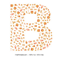 B Gingerbread Letter