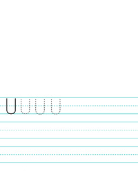 U Letter Penmanship