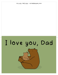 Papa Bear Fathers Day Card