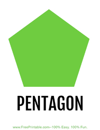 Shapes Flash Card Pentagon