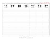 2024 Calendar Week 25