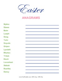 Easter Anagrams