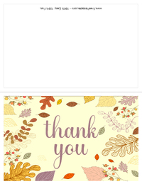 Leaves And Berries Thank You Card