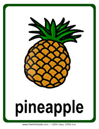 Pineapple Flash Card