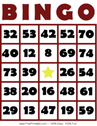 Bingo Card 3
