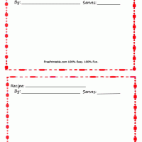4x6 Red Bordered Recipe Card