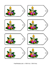 Christmas Candle Gift Tags