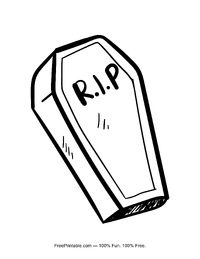 Halloween Coloring Page Coffin