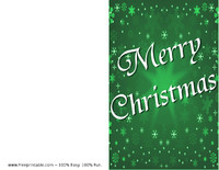 Green Snow Christmas Card