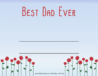 Best Dad Ever Certificate