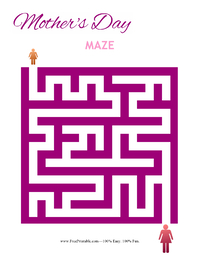 Mother's Day Maze Simple
